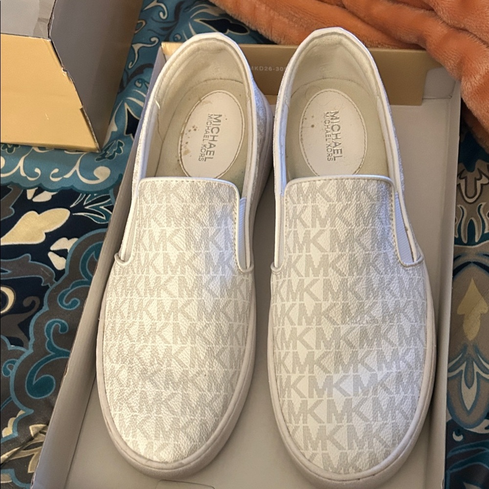 Michael Kors Cream Slip-On Shoes